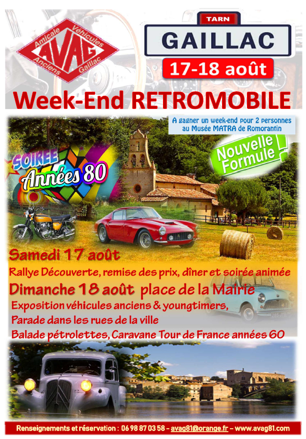 Week-end Retromobile Gaillac @ Gaillac